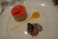 Strawberry charlotte, mango coulis and....pebbles!?